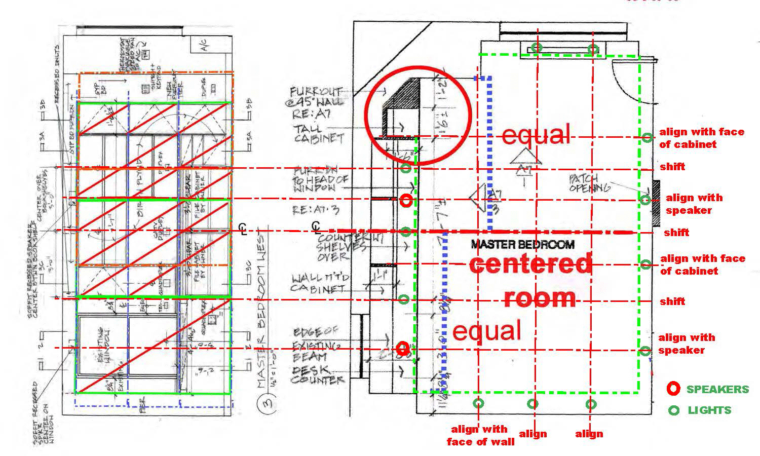 Master Bedroom Plan + Elevation