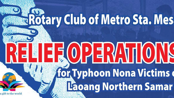 Relief goods operations for typhoon nona victims
