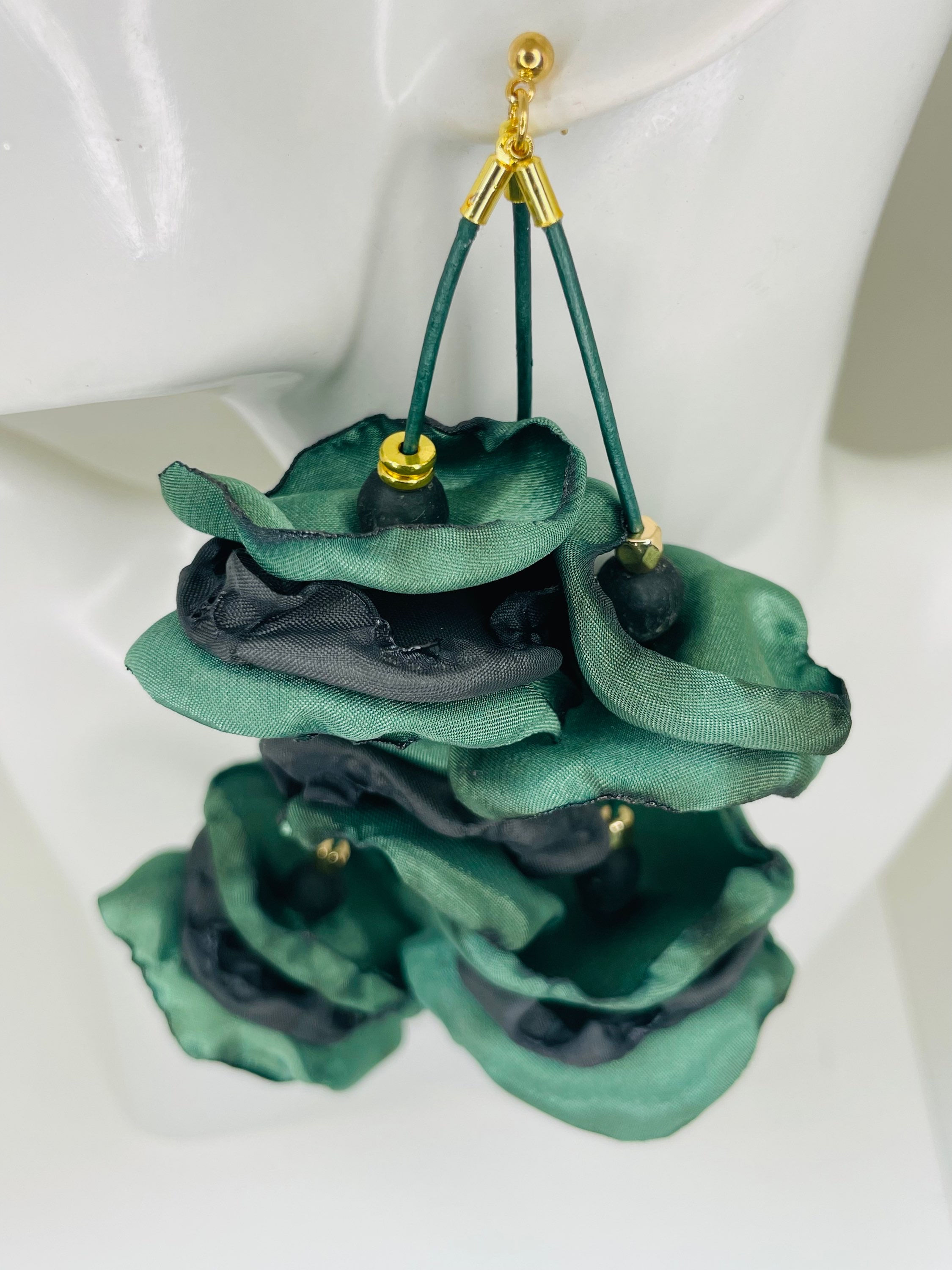 Green and gray petals