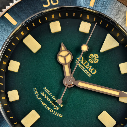Green JD-X02T bronze wristwatch mechanical movement 39 mm | IXDAO