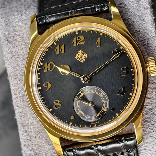 Black brushed dial gold JD-X06S quartz wrist watch 37 mm | IXDAO