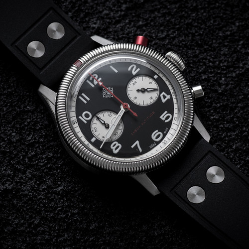 Ixdao reverse panda aviator 39 mm chronograph | IXDAO WATCH CO