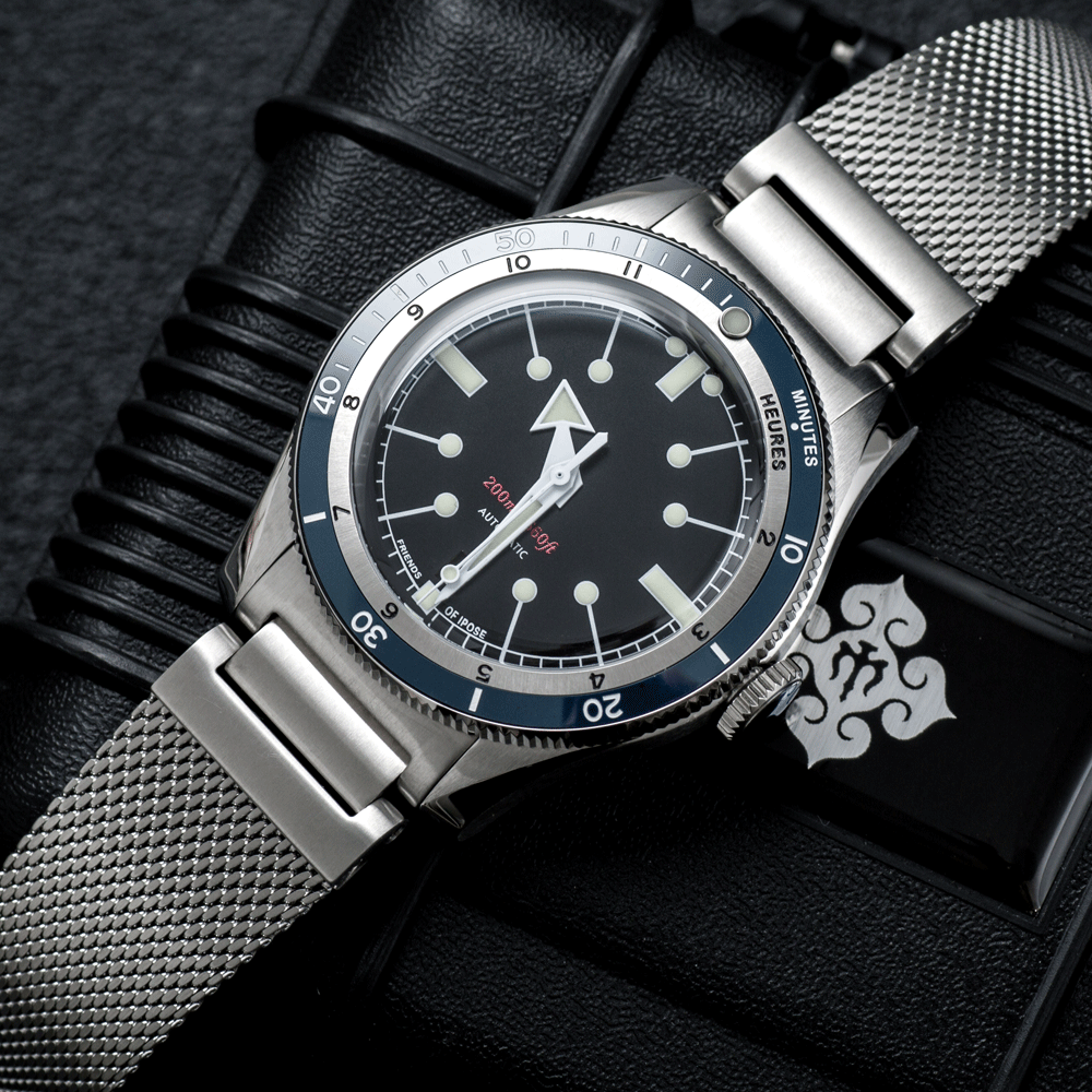 Black Ixdao 5303 automatic ETA 2824-2 wristwatch stainless steel