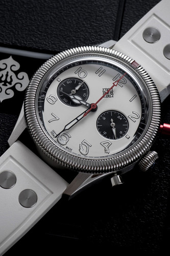 Ixdao white panda aviator 39 mm chronograph | IXDAO WATCH CO
