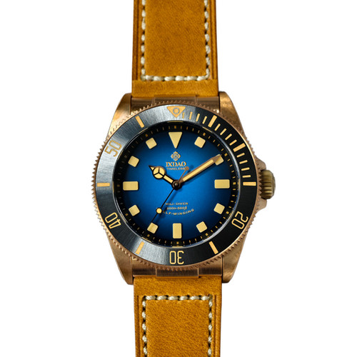 Blue JD-X02T bronze wristwatch mechanical movement 39 mm | IXDAO