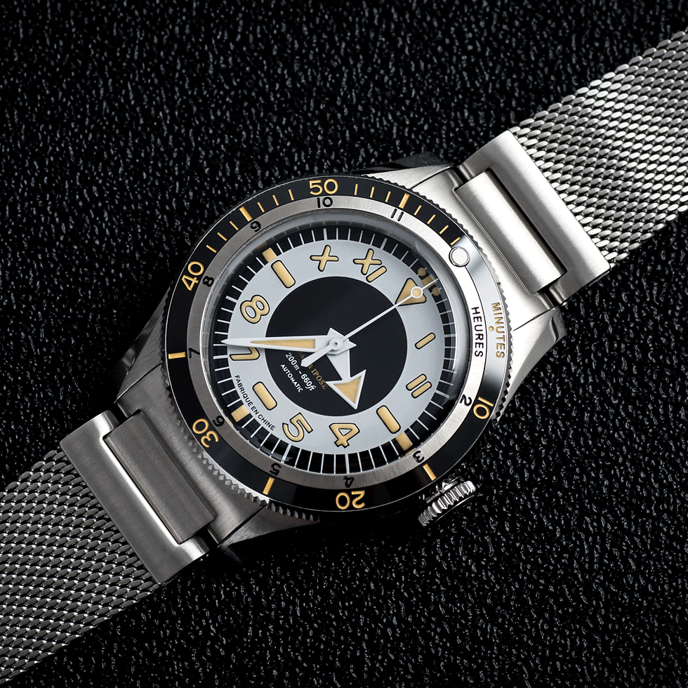 Thumbnail: Cali dial Ixdao 5303 automatic SW200-1 wristwatch stainless steel V3