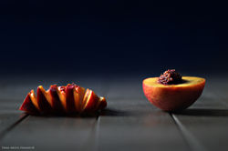 Peach in pieces