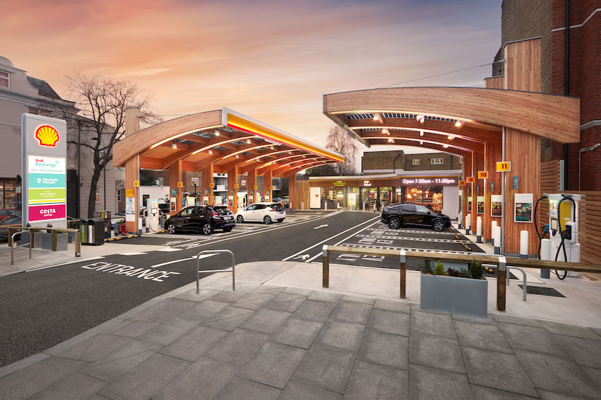 Electric charging station in Fulham, London