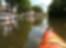 Canoeing along the canals of Utrecht.