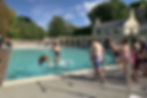Visitors jumping in to Cleveland Pools
