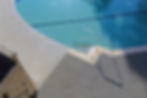 Artistic aerial view of steps leading in to the main pool at Cleveland Pools
