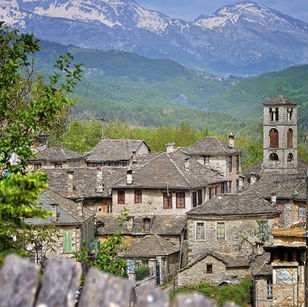 Mountain village scene