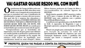 Repercutiu: Matéria veiculada neste site serve de inspiração para o SINTESE.