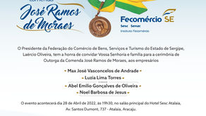 Fecomércio homenageará quatro empresários com a Comenda José Ramos de Moraes