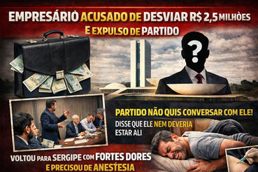 Empresário é acusado de desvio de R$ 2,5 milhões e teria sido expulso de partido político
