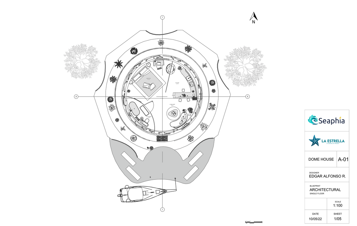 La Estrella - Dome House - Floor plan