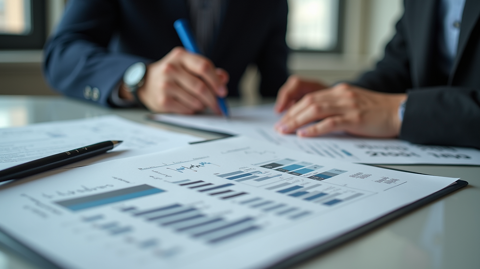 Eye-level view of a property report with highlighted sections