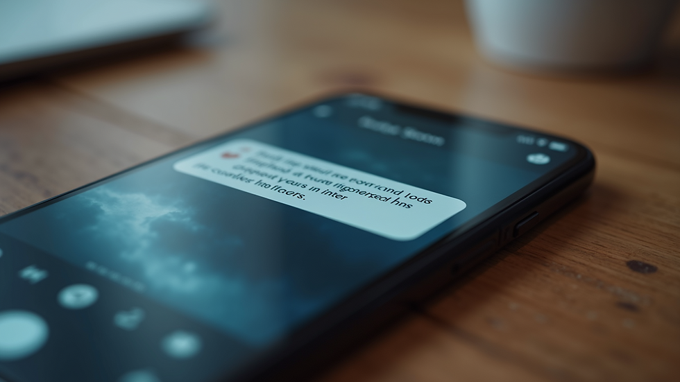 Close-up view of a smartphone displaying a new storm lead notification