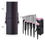 Black makeup brush set with 17.5cm case and 3cm measurements