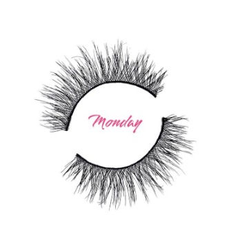 False Eyelash Strip labeled 'Monday'