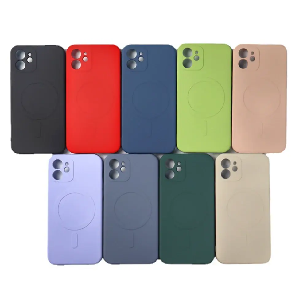 Magnetic Liquid Silicone TPU Phone Case for iPhone 16 Pro Max Mobile Phone Cases