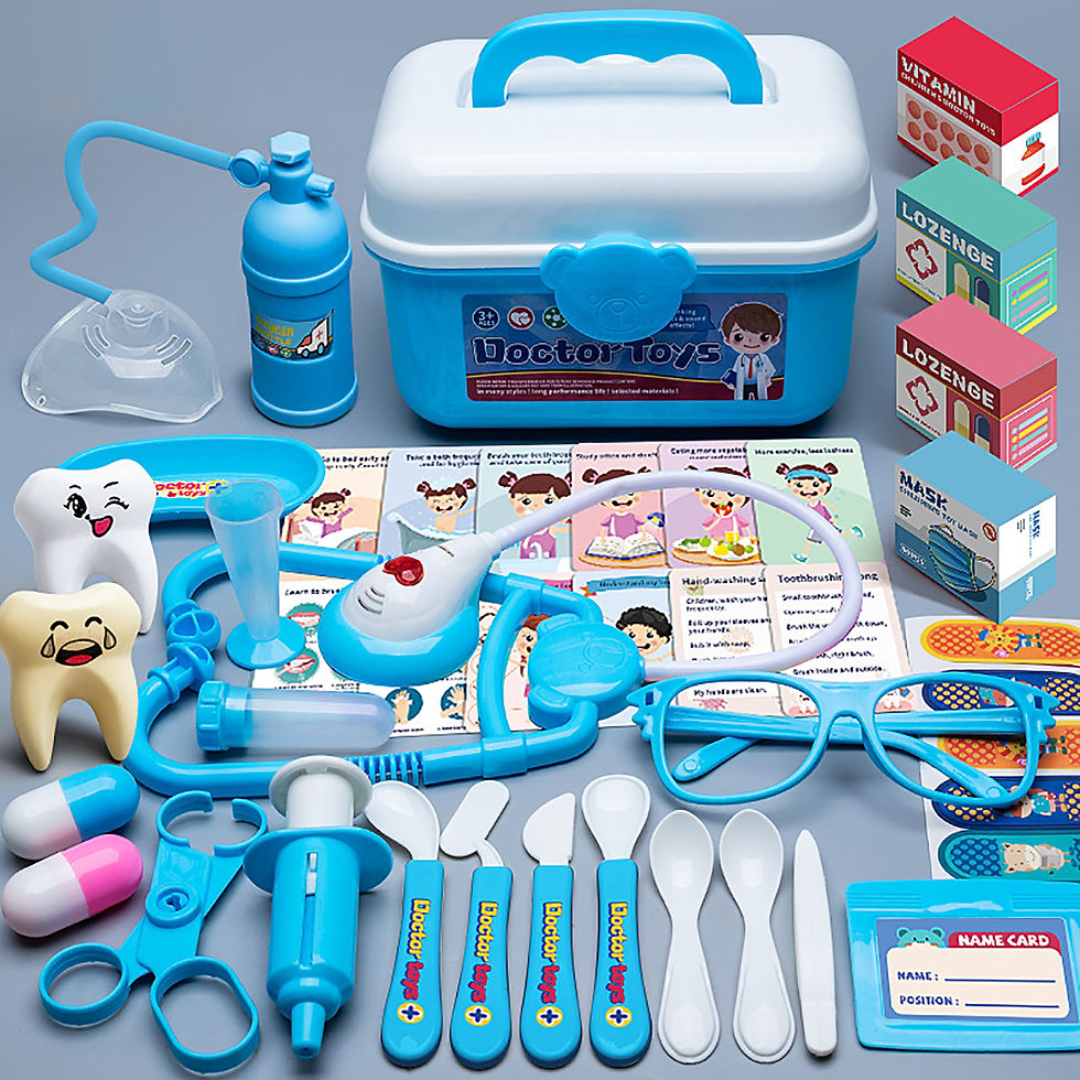 Children's doctor toy set, toolbox, medical play, neglecting injections, stethos