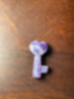 Amethyst crystal key