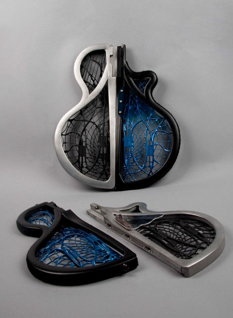 Aluminum bass frame with carbon fiber treble frame