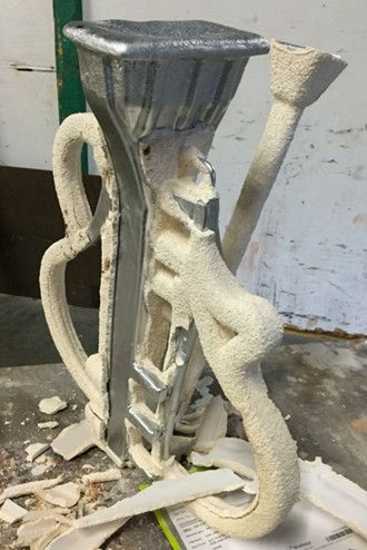 Aluminum Ridgewing body frames made using an investment casting process