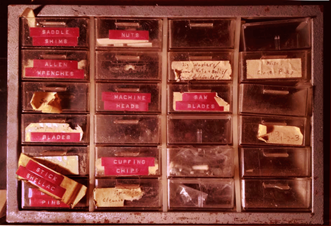 Old tray storage bin