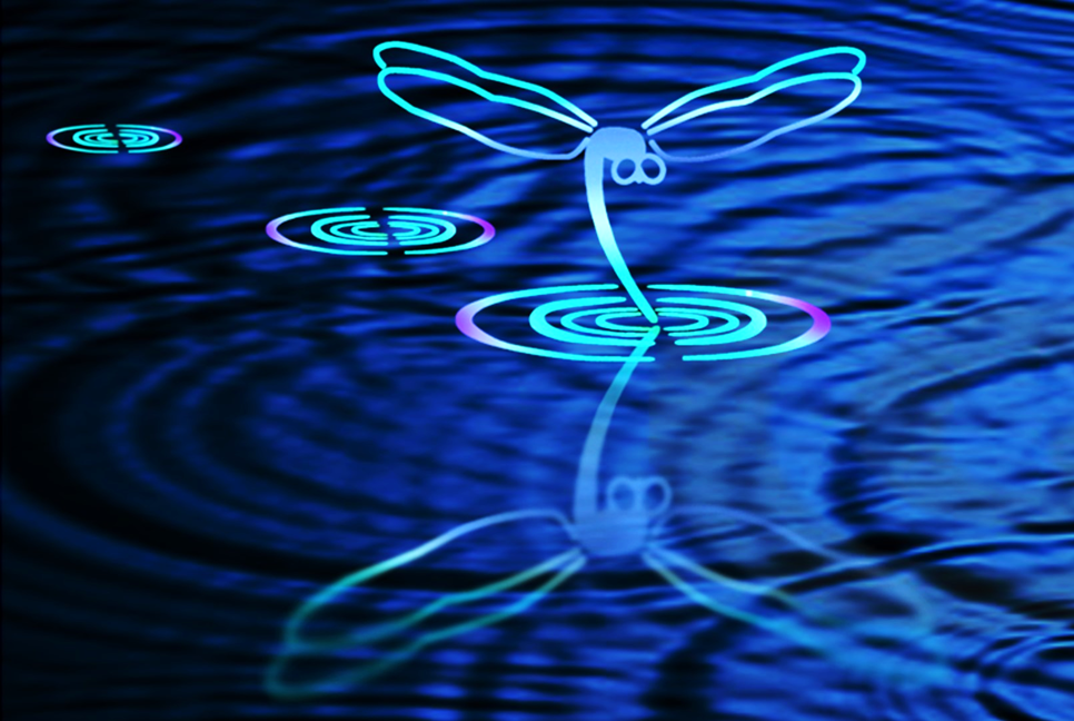 The Ridgewing dragonfly mascot