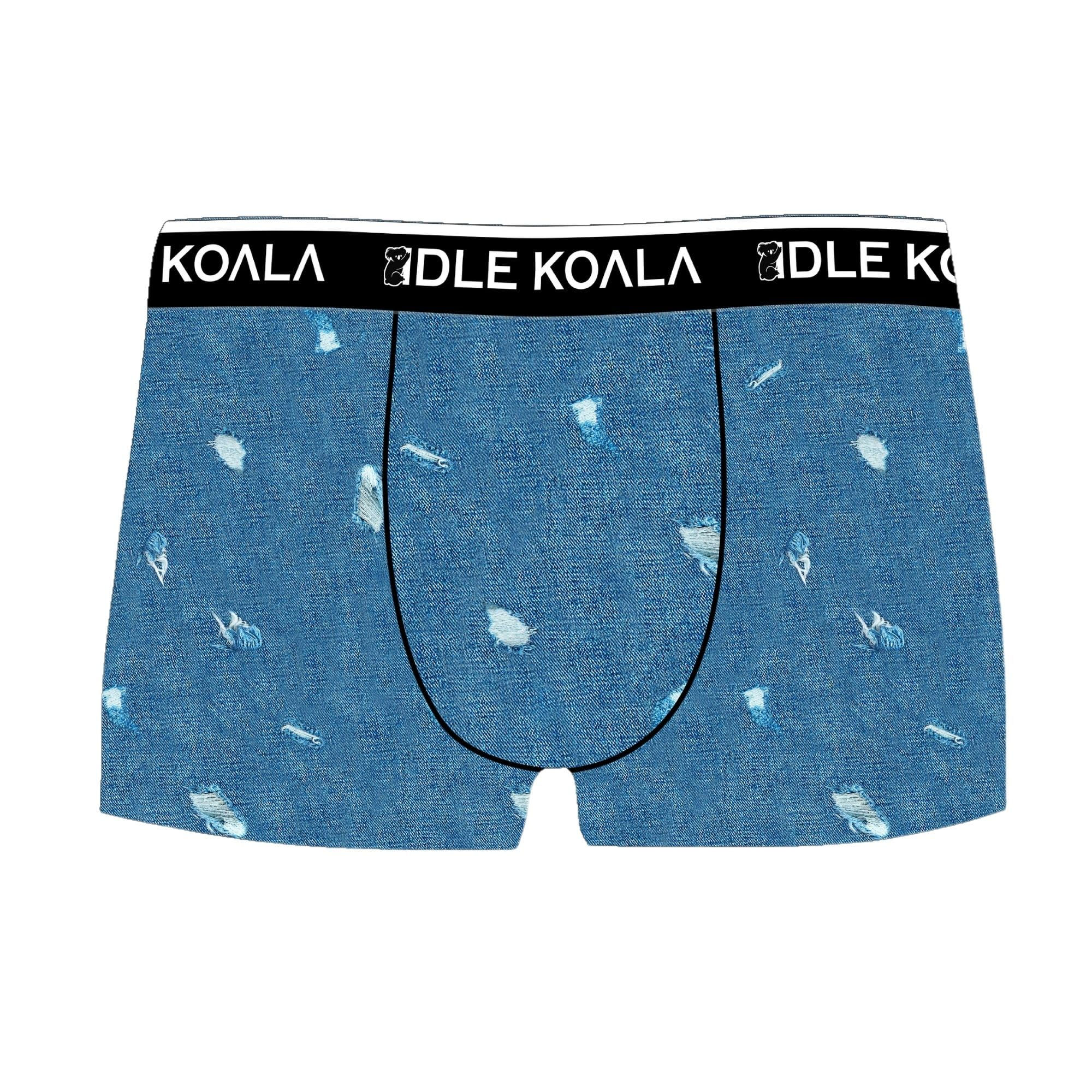 Men's Boxer Brief Soft and Breathable Cotton Underwear-Jean Printed