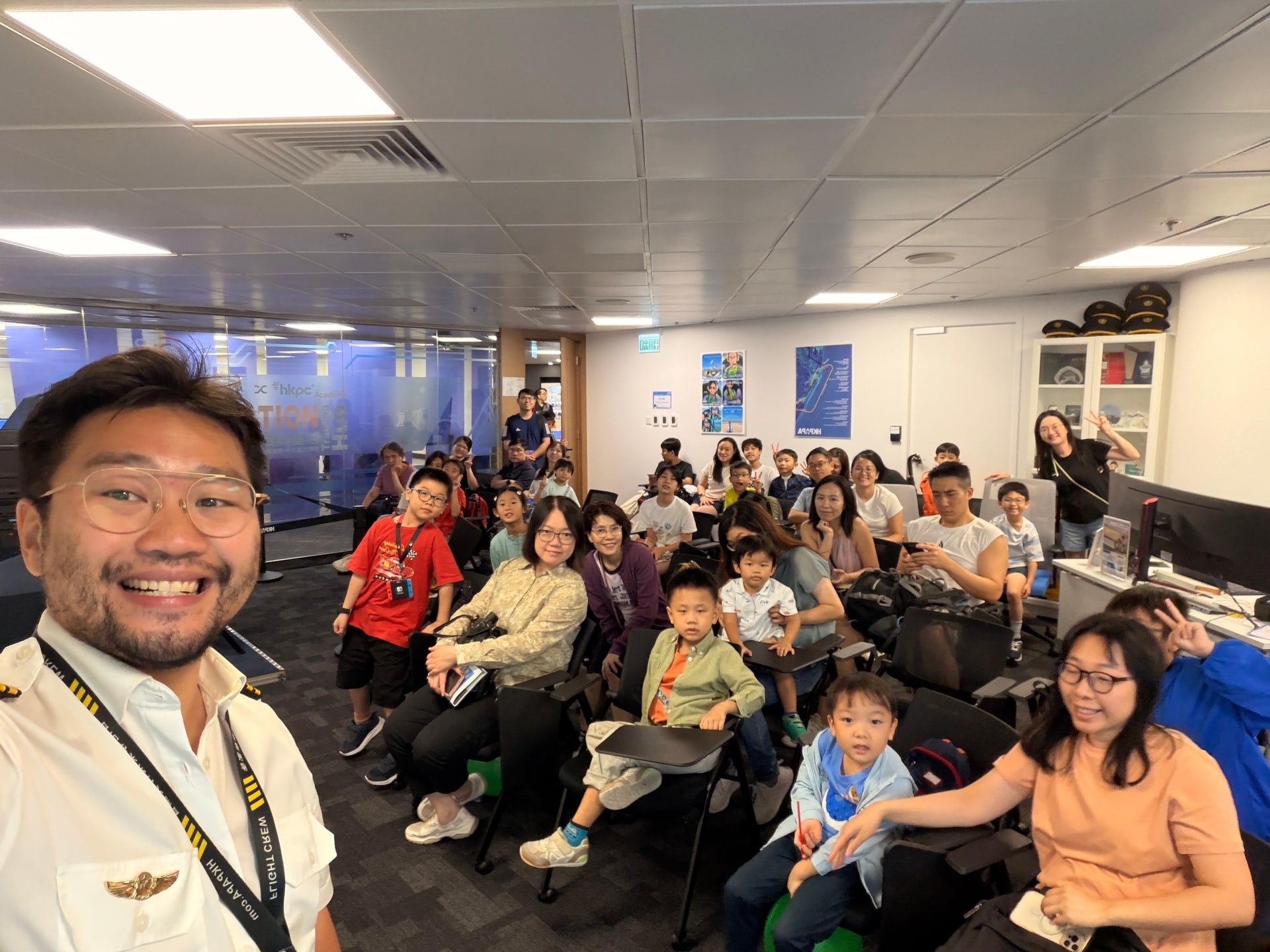 Families and young participants attend an HKPAPA aviation workshop during the two-day festival.