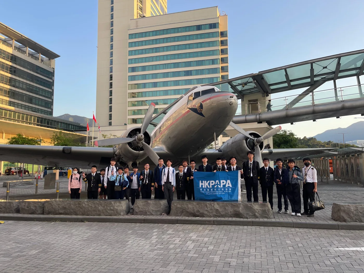 Participants learning about aviation careers