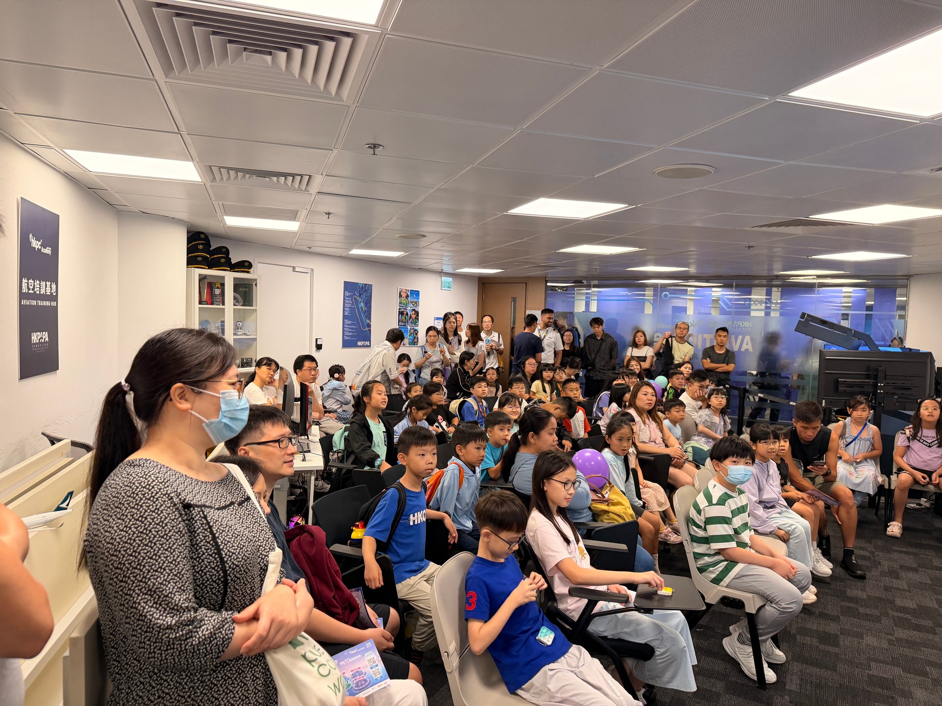 A full aviation workshop audience at the HKPC Aviation Training Hub during Summer TechEd Fest 2026.