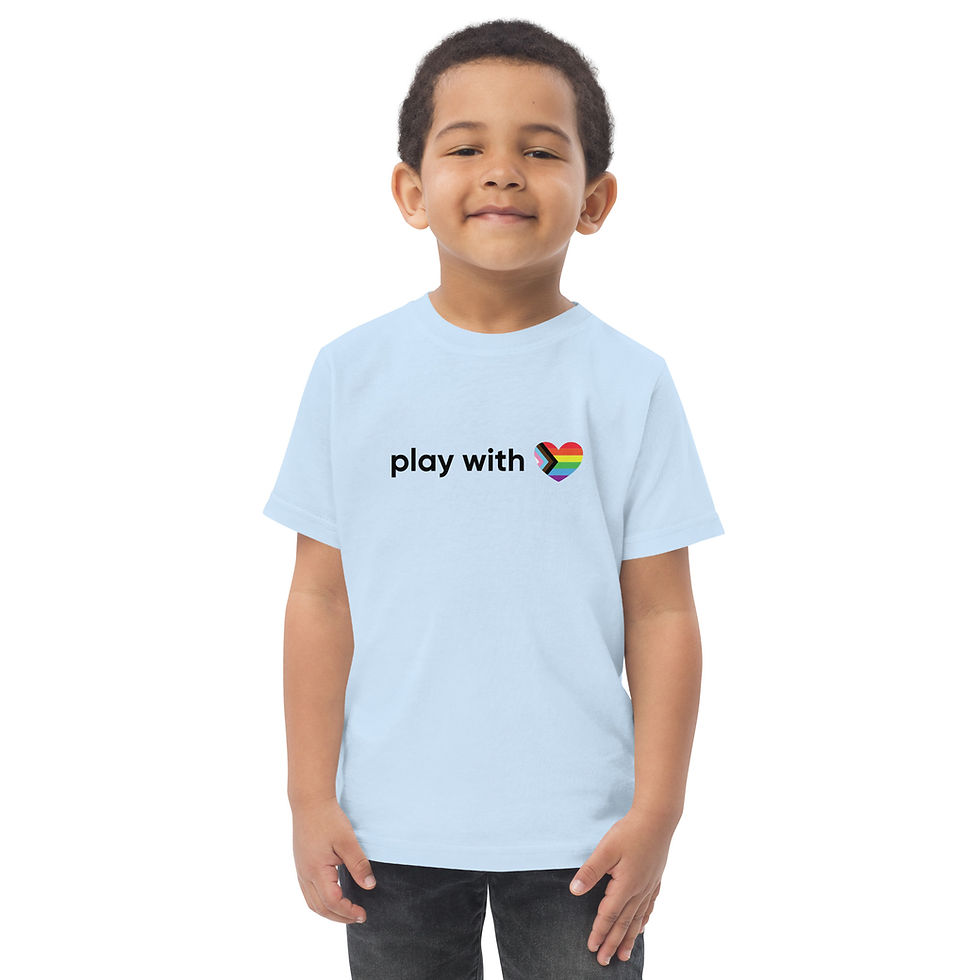 Thumbnail: Toddler jersey Play With Heart t-shirt