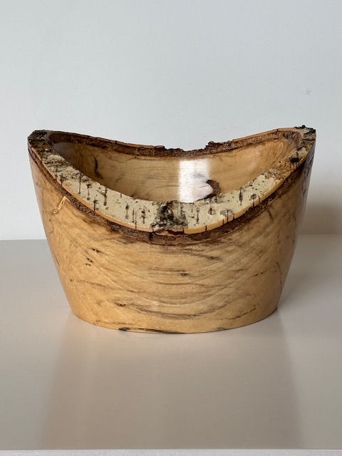 Birch Bowl with live edges