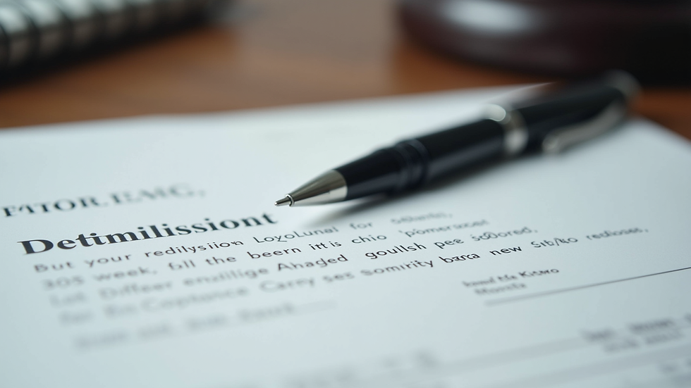 Close-up view of legal documents and a pen on a desk