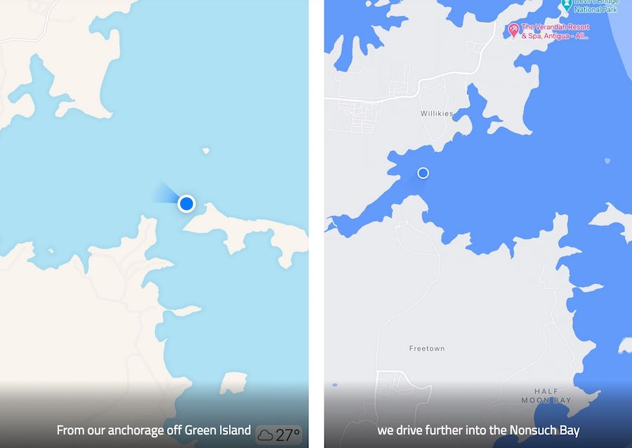 Anchorages on the map