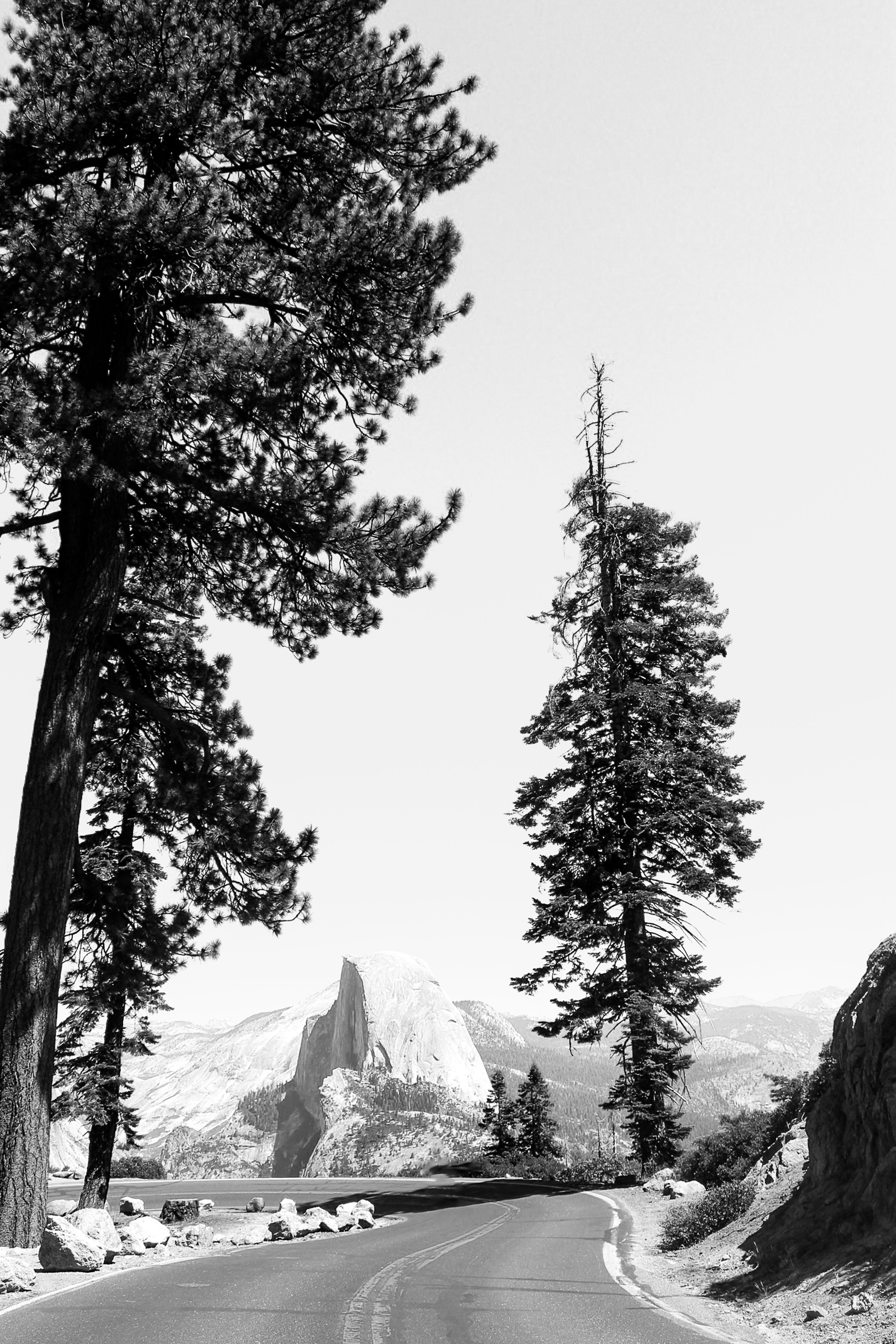 Glacier Point Road, Monochrome Giclée Print
