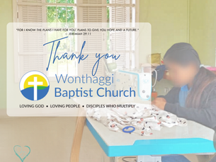 Wonthaggi Baptist Church Joins Mother's Heart as Our Newest Donor