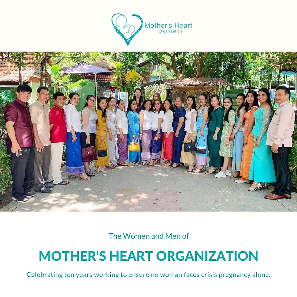 Mother's Heart Organization's ten year anniversary souvenir photo.