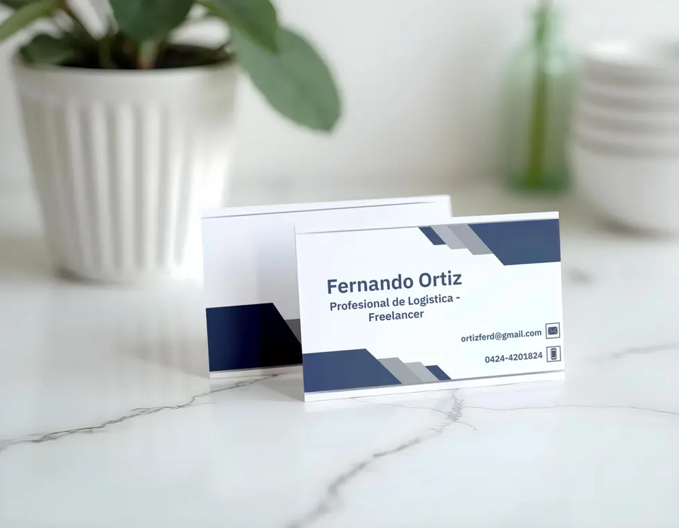 Business card, modern design with QR.