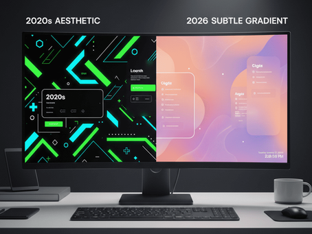The Shift from High-Contrast to Subtle Gradients in Digital Marketing Aesthetics