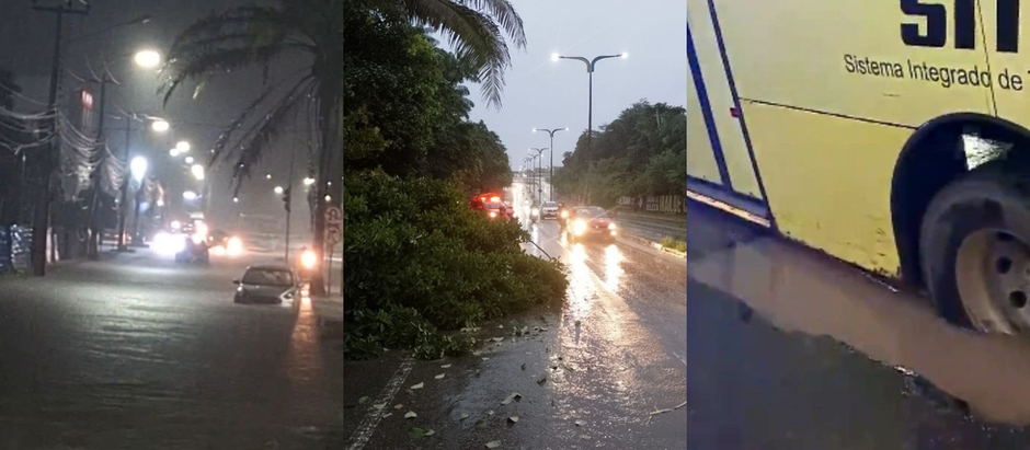 Chuvas fortes causam caos no trânsito na Grande São Luís