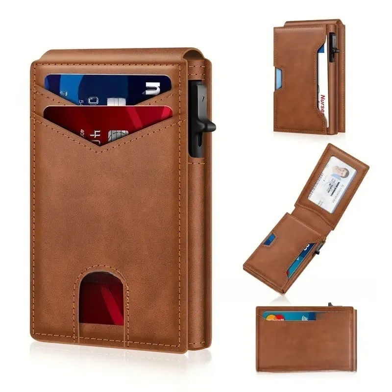 Thumbnail: RFID Anti-Degaussing Aluminum Alloy Flip Card Holder