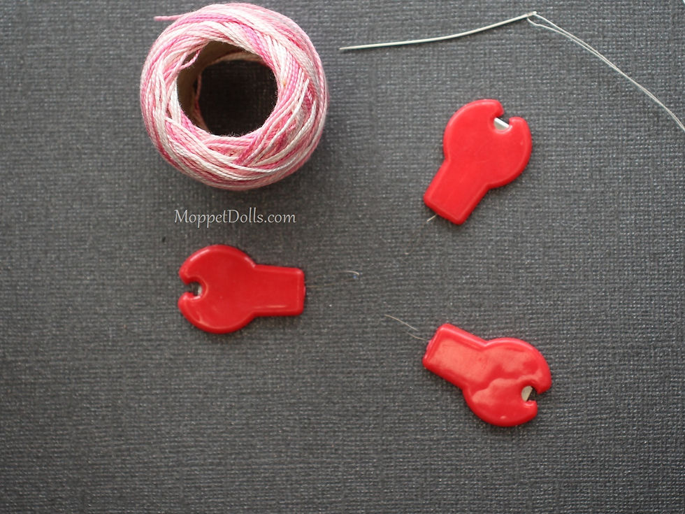 Needle threader with integrated cutter for sewing. Embroidery