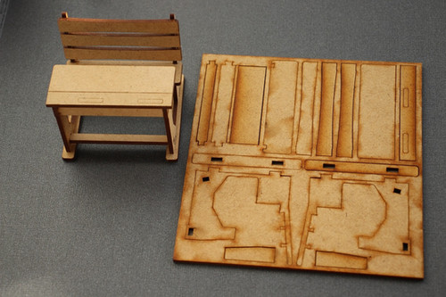 Bureau du professeur miniature pour santon Bureau du professeur miniature pour santon