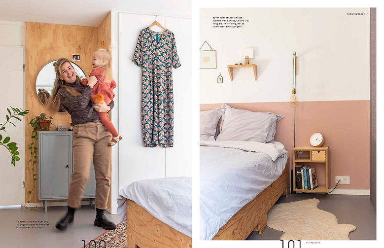 VT Wonen Binnenkijken gietvloer met DIY bed