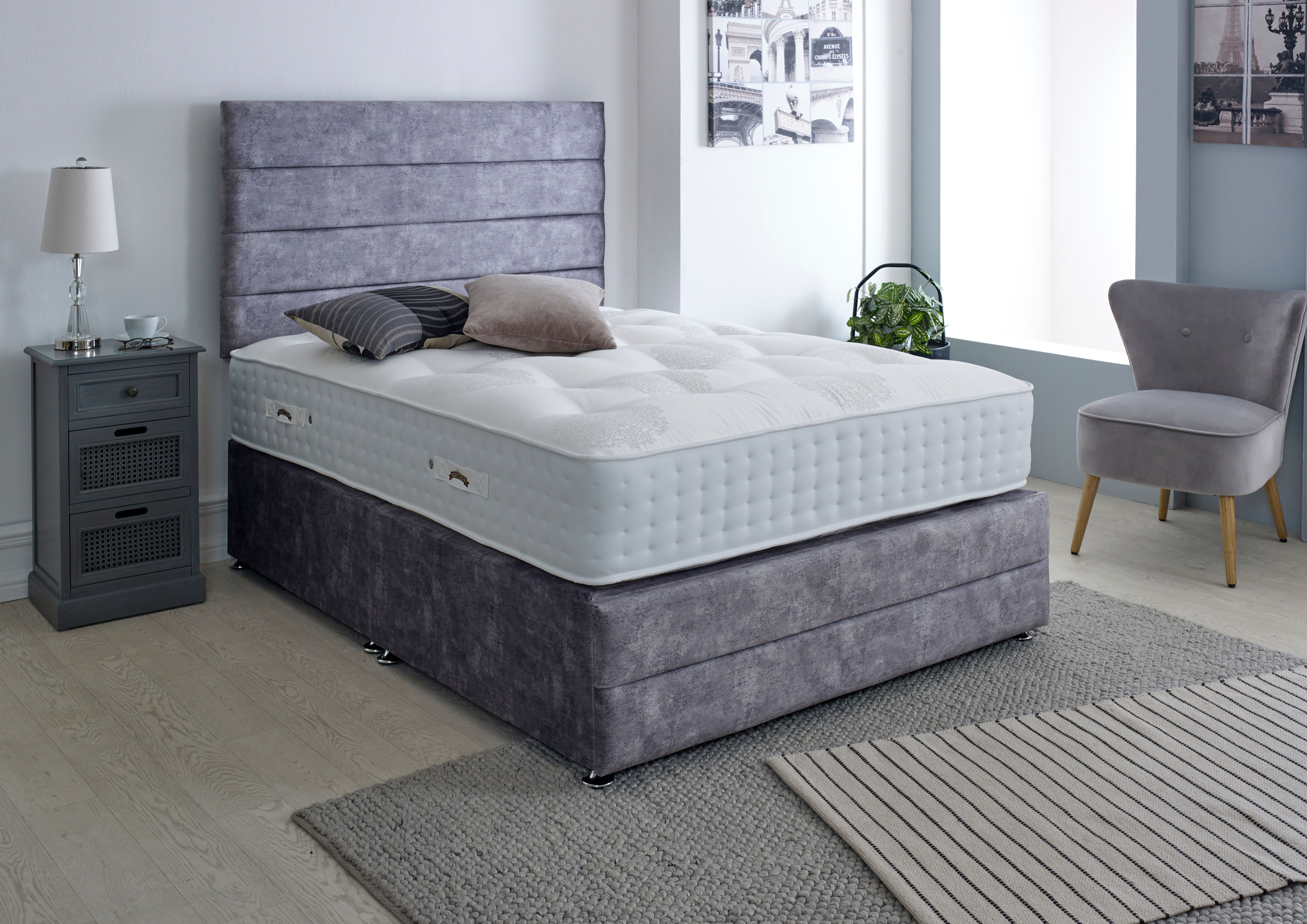 DURABEDS - Hybrid 1500 Mattress + Divan Set